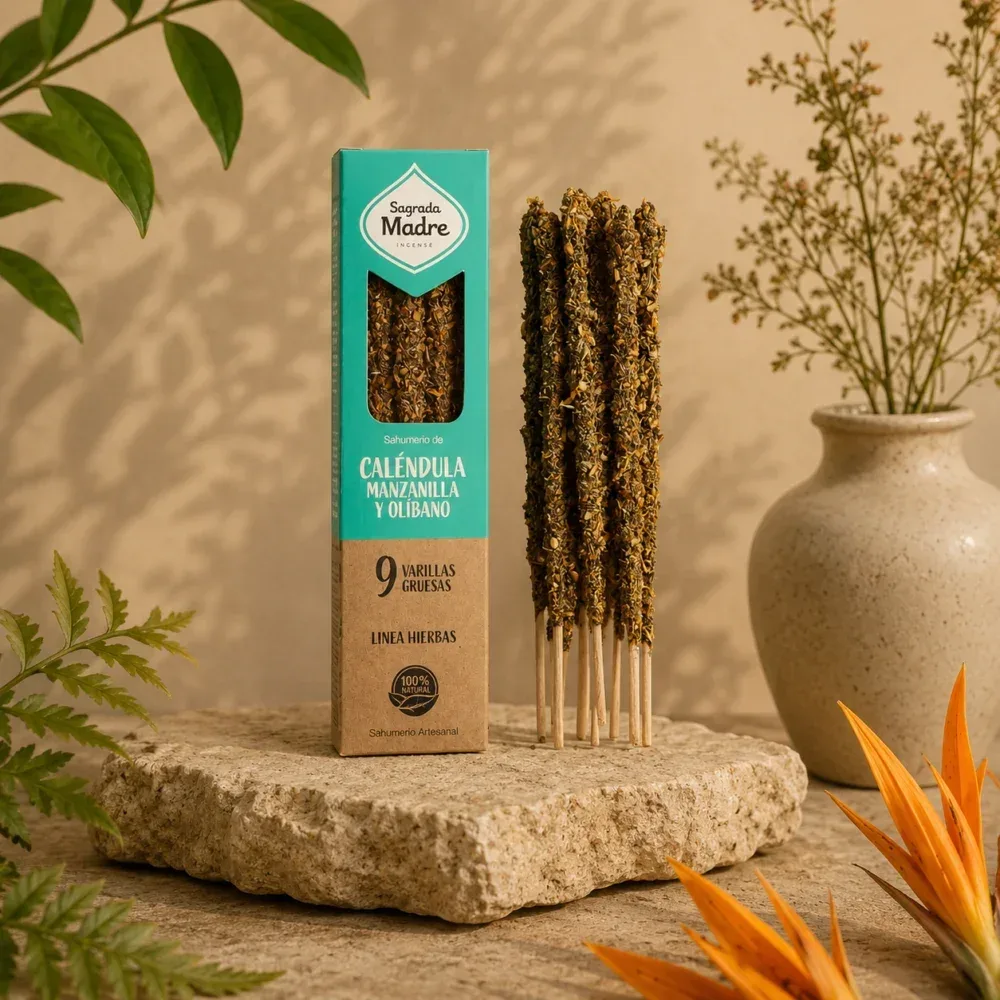 Incienso Calendula Manzanilla y Olibano - Linea Hierbas