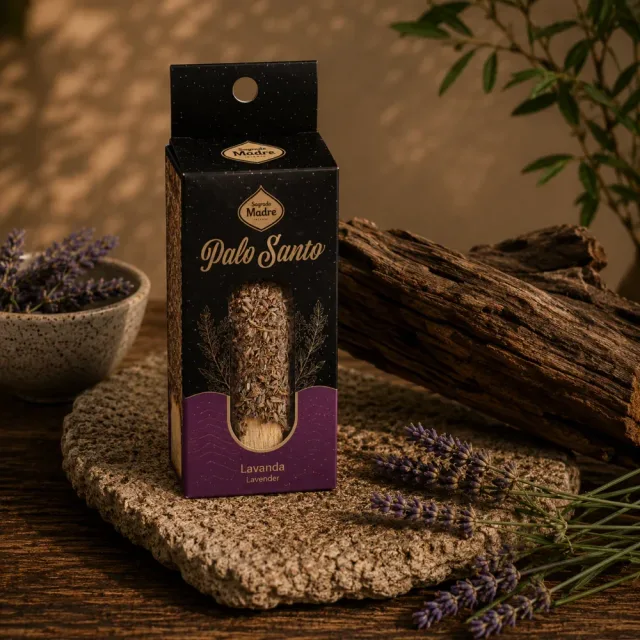 Stick de Palo Santo con Flores de Lavanda de La Patagonia